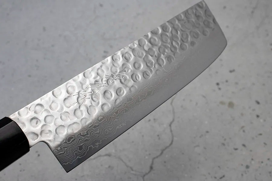 Yoshihiro Damascus Nakiri (Vegetable Knife) 160mm